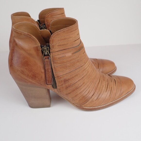 Paul Green Malibu Womens US 7.5 UK 5 Shoe Brown Leather Side Zip Ankle Bootie - Picture 9 of 13